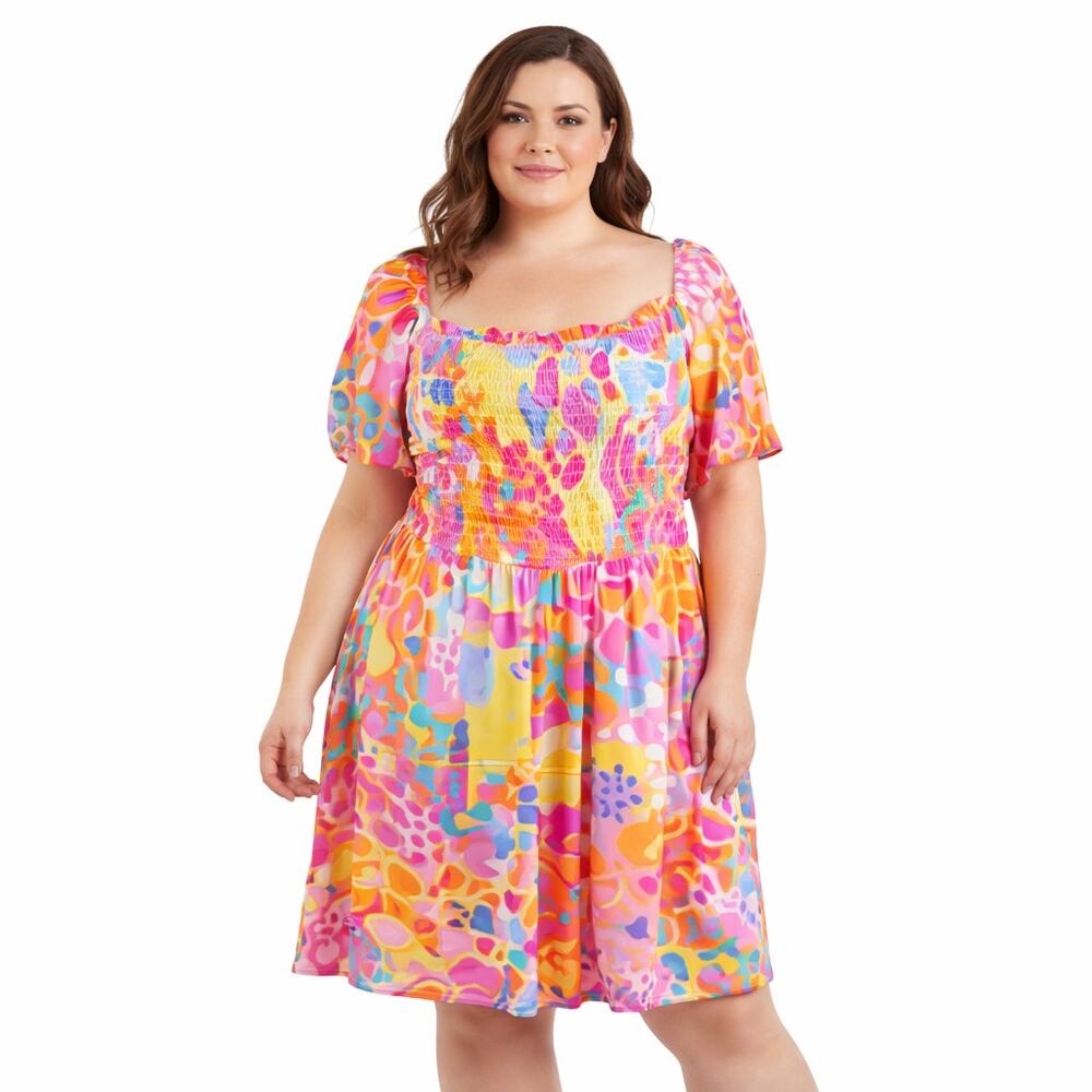 Proud Poppy Colorful Babydoll Romper NEW Sz 18 Maximalist Loud Dopamine